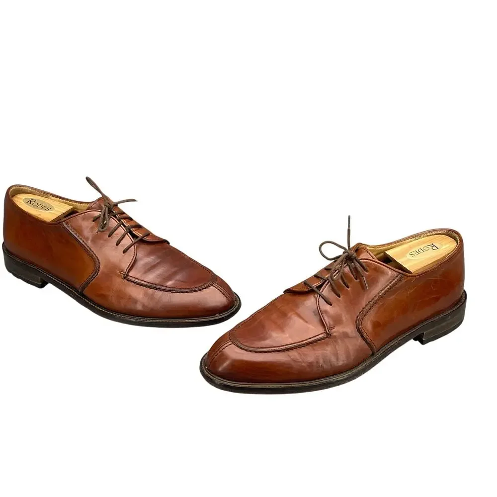 Vito Papolo Brown Leather Lace Up Dressy Oxford Men 9.5M